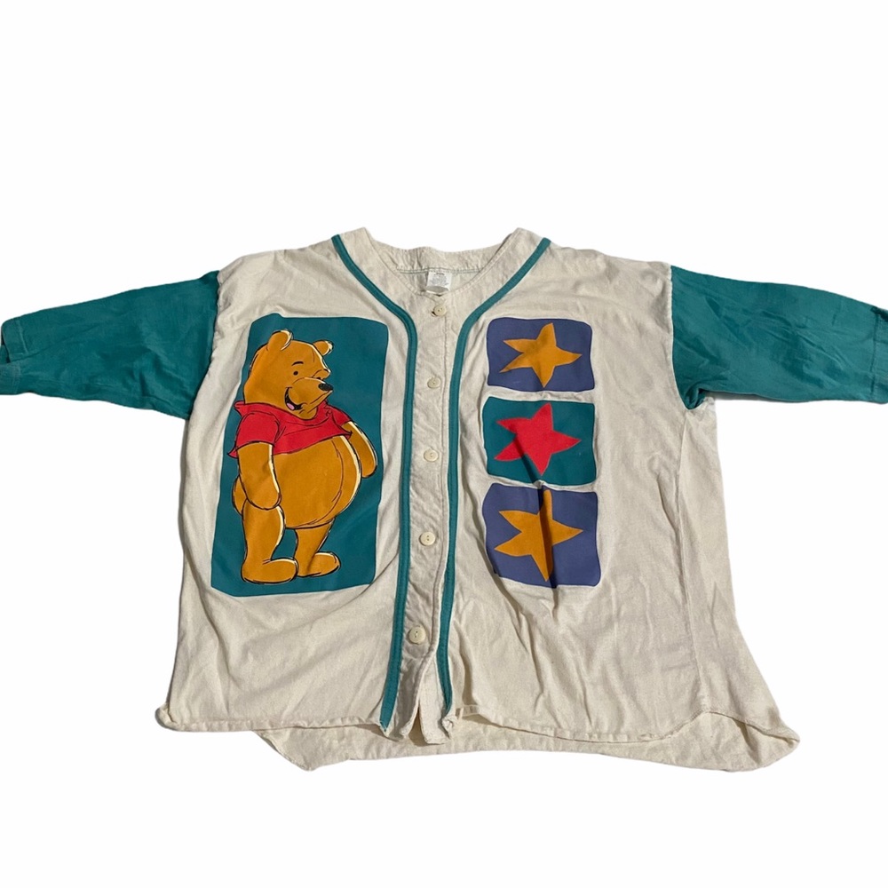 Vintage Disney Winnie The Pooh Jersey Top Large - Picture 1 of 7
